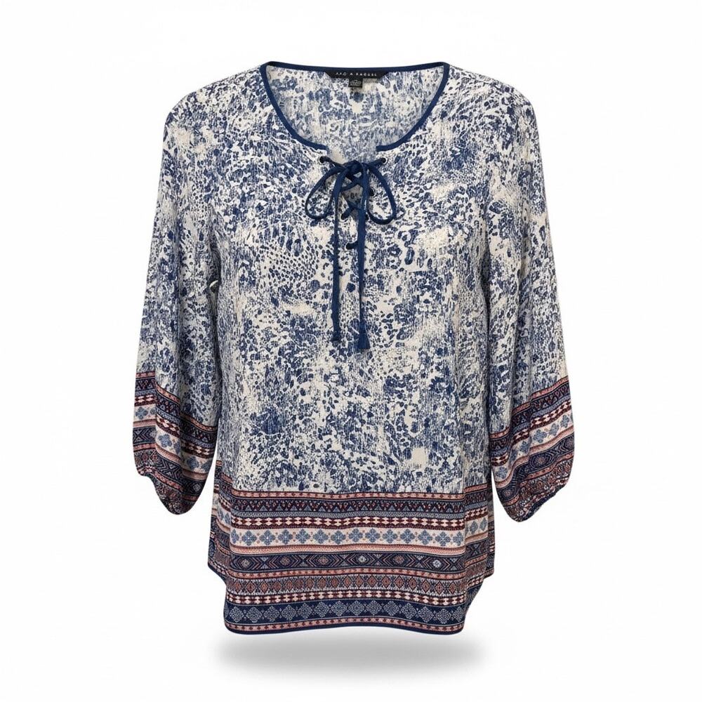 Zac & Rachel Printed Blouse — Small